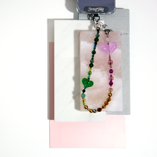 The Mismatch Hearts Club Wristlet Phone Chain