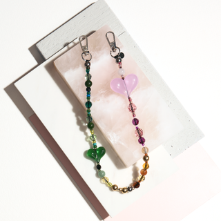 The Mismatch Hearts Club Wristlet Phone Chain