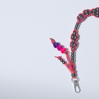 Woven Hearts Club Wristlet Phone Chain