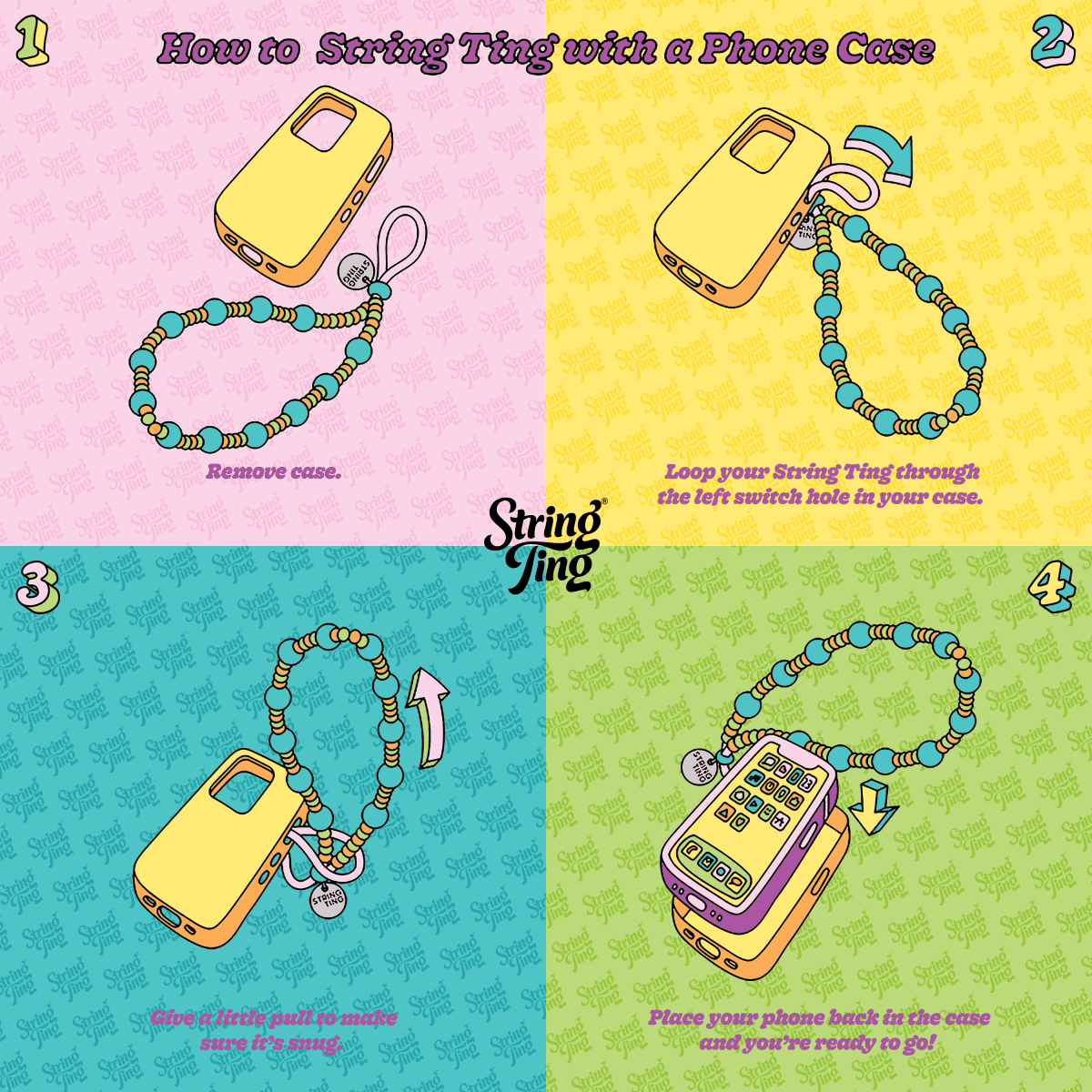 Spiritual Firewall: Blush Encryption Wristlet Phone Strap