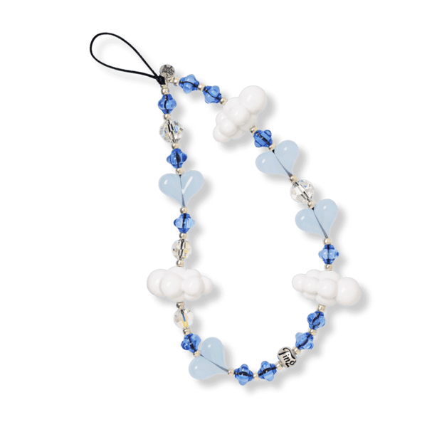 Kawaii in the Sky Blue Wristlet Phone Strap