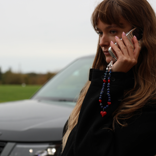 Blue Crush Lapis Wristlet Phone Chain