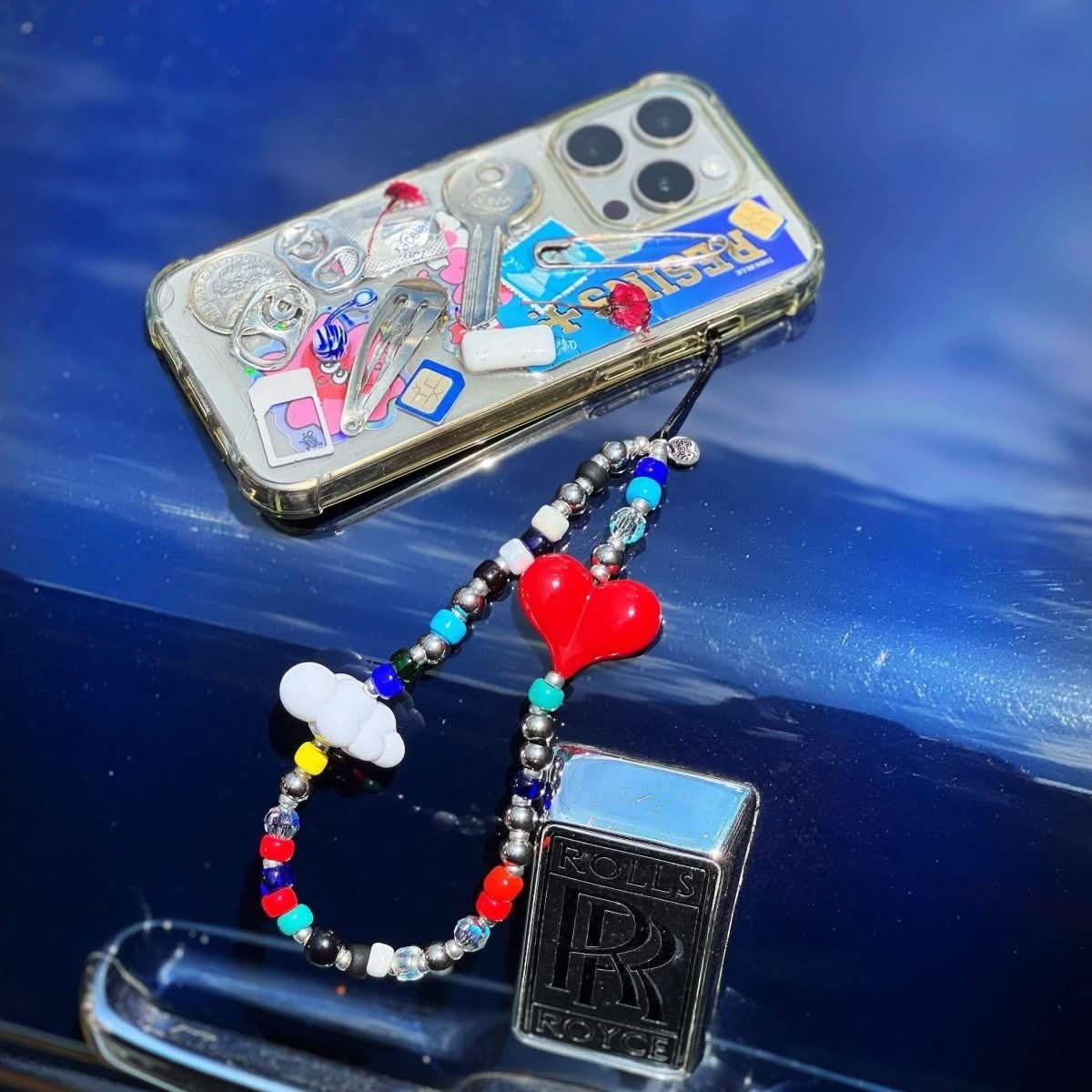 関税送料込【String Ting】love in the clouds ストラップ