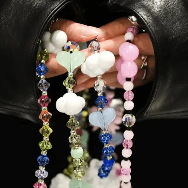 テックアクセサリー STRING TING/Love In The Clouds Wristlet Phone Strap Love in the Clouds Wristlet Phone Strap