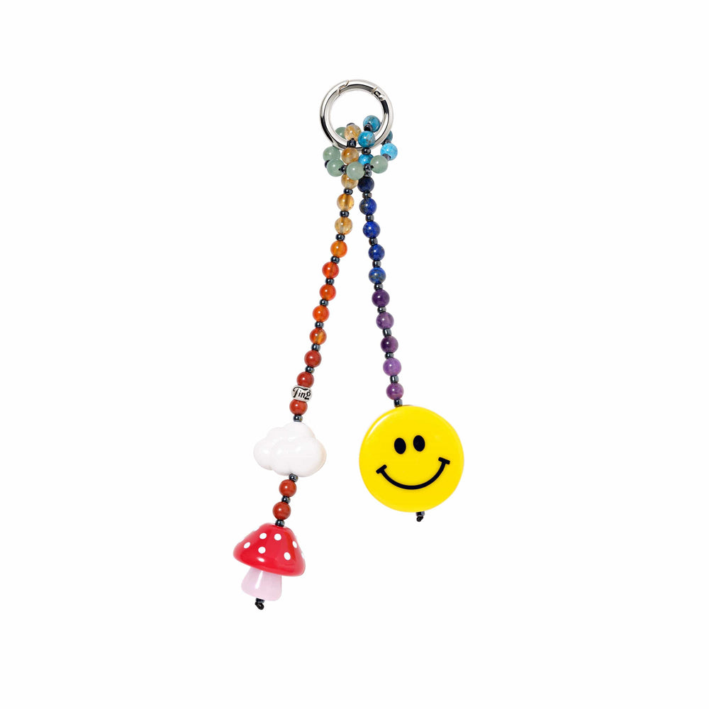 String Ting London Bag Charm Big Chakra Smiley Bag Ting