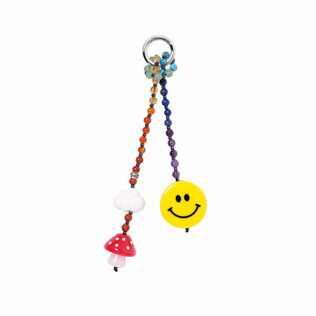 String Ting London Bag Charm Big Chakra Smiley Bag Ting