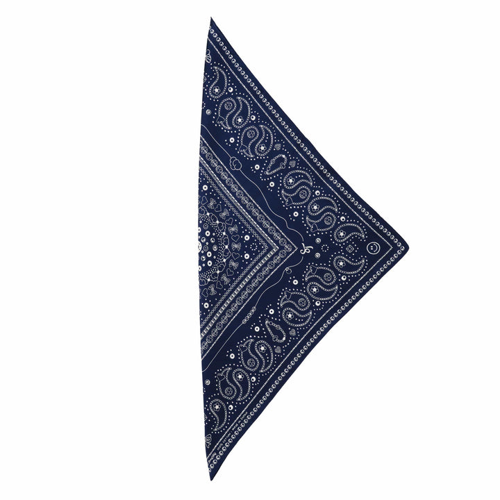 String Ting London Bead Parade 100% Cotton Bandana In Indigo