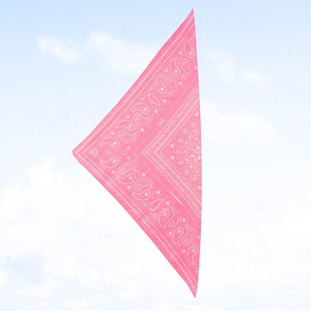 String Ting London Bead Parade 100% Cotton Bandana In Pink