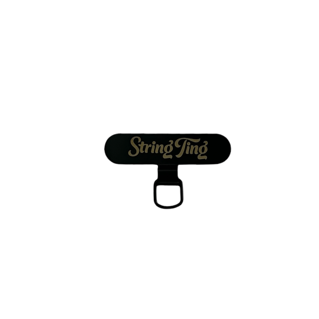 String Ting London Black Metal Phone Card String Ting Phone Strap Card