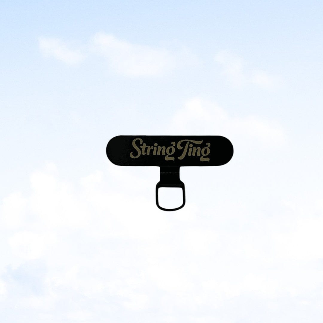 String Ting London Black Metal Phone Card String Ting Phone Strap Card