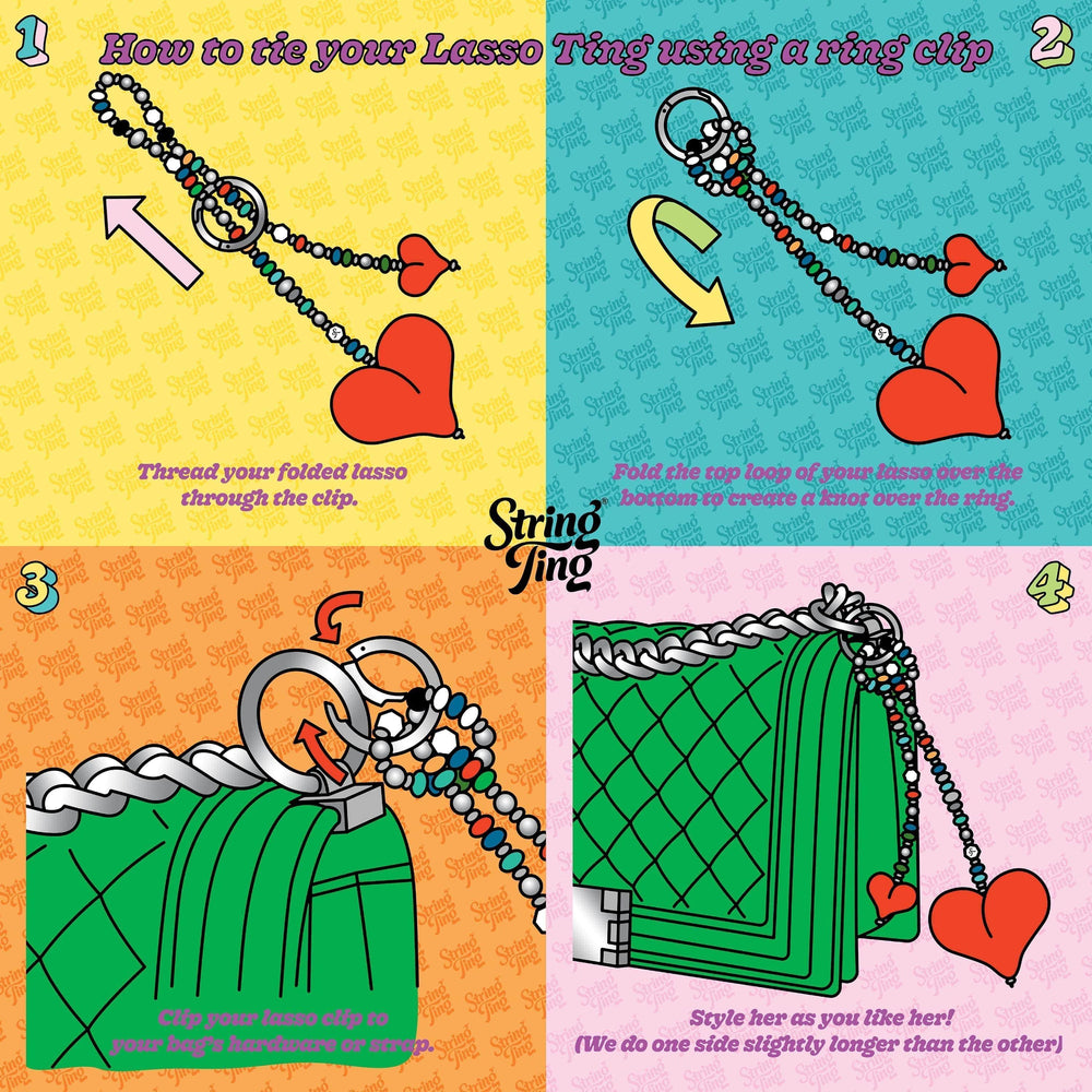 Cherry Drop Jade Bag Ting - String Ting London