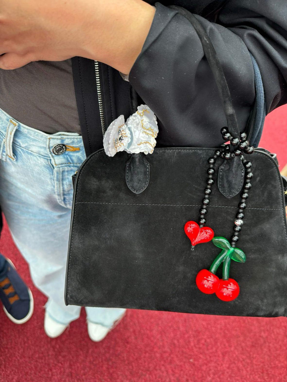 String Ting London Cherry Drop Obsidian Bag Ting