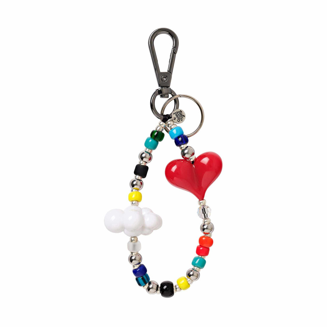Love in the Clouds Beaded Keychain - String Ting London