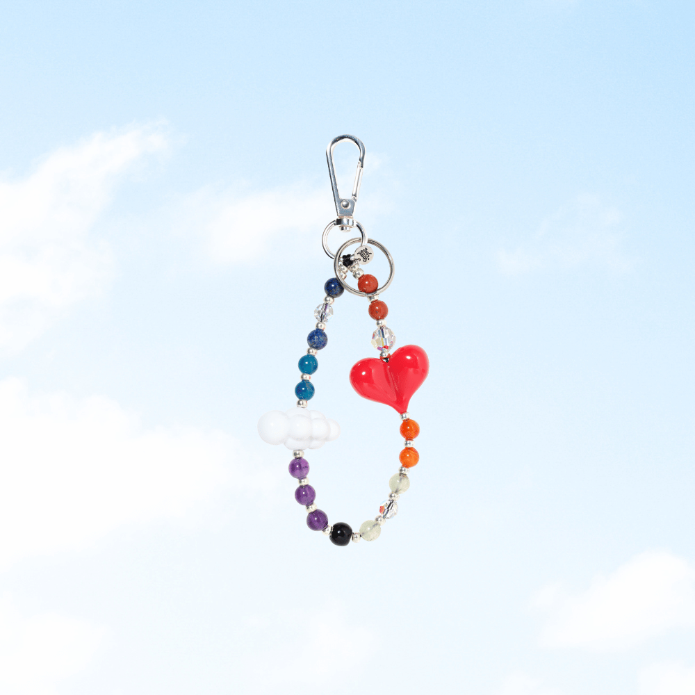 String Ting London Lux Kawaii in the Sky Chakra Beaded Keychain