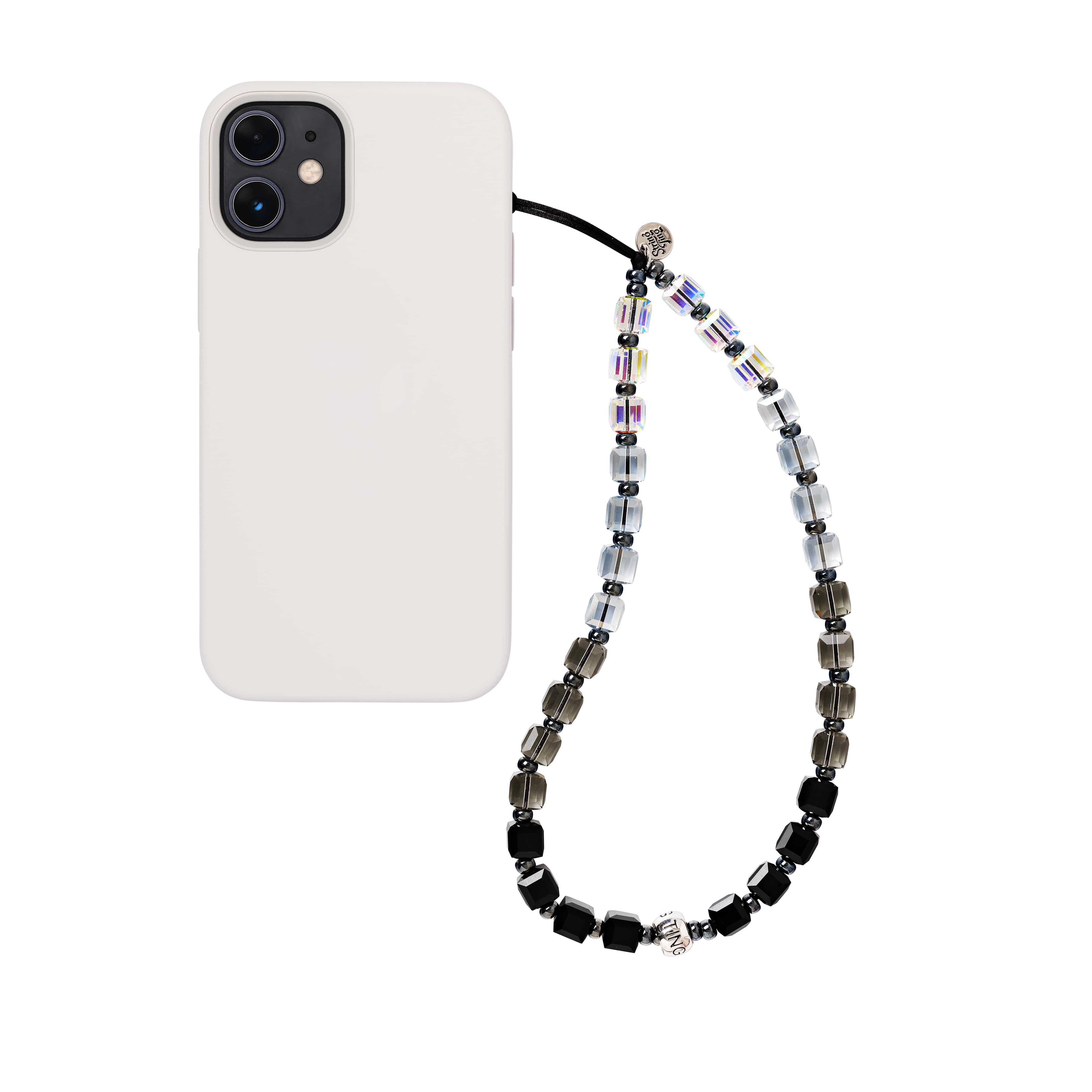 Midnight Oil Drip Crystal Wristlet Phone Strap – String Ting London