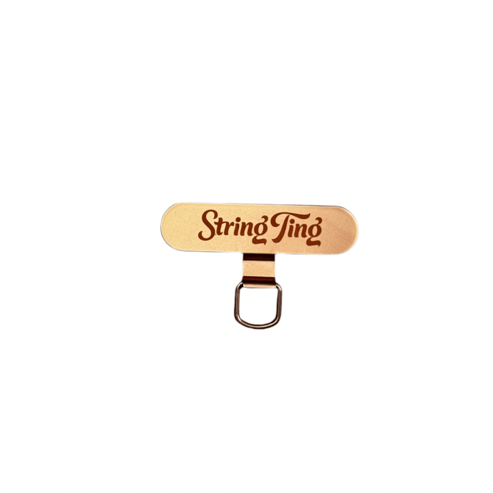 String Ting London Rose Gold Metal Phone Card String Ting Phone Strap Card