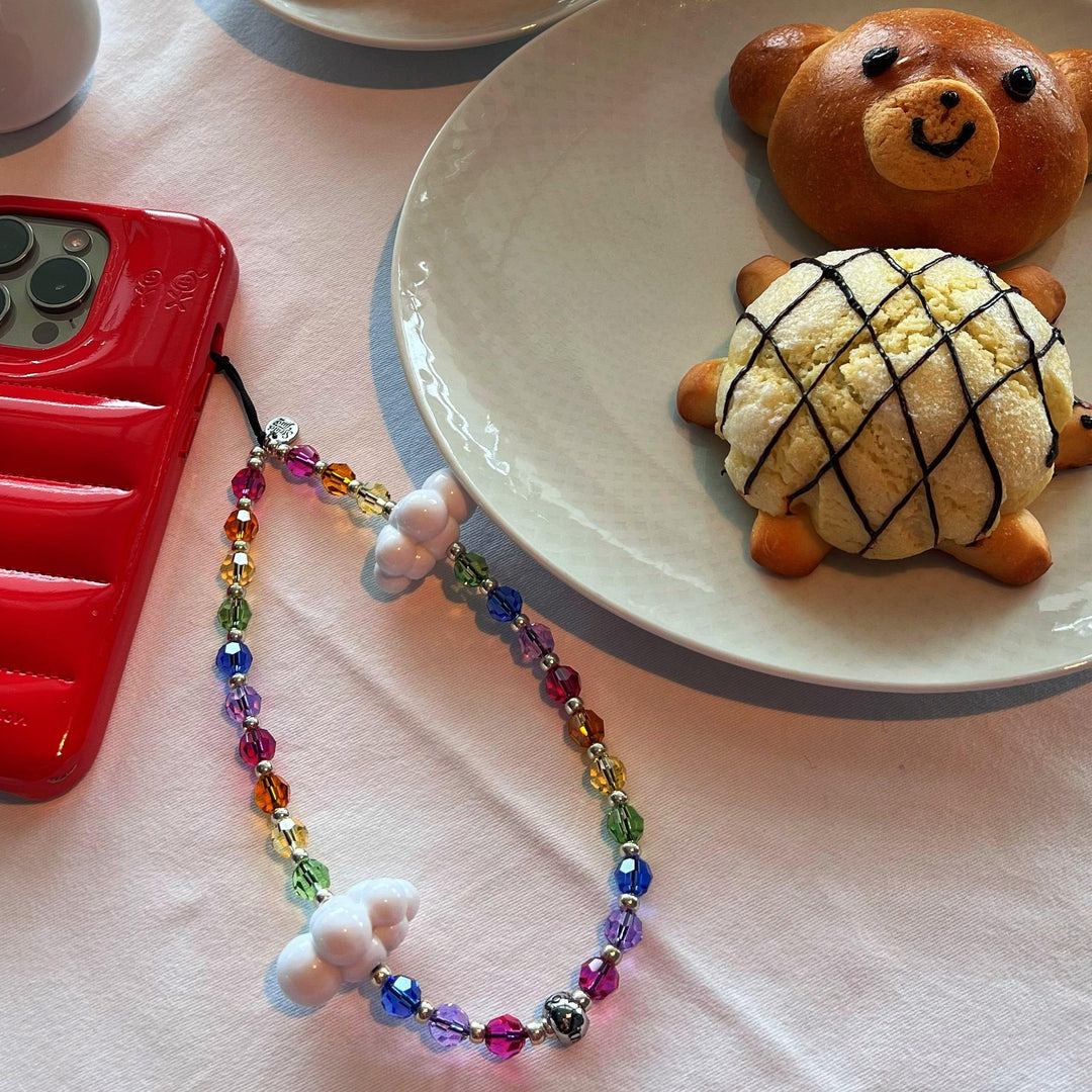 Sky Candy Crystal Rainbow Wristlet Phone Strap - String Ting London