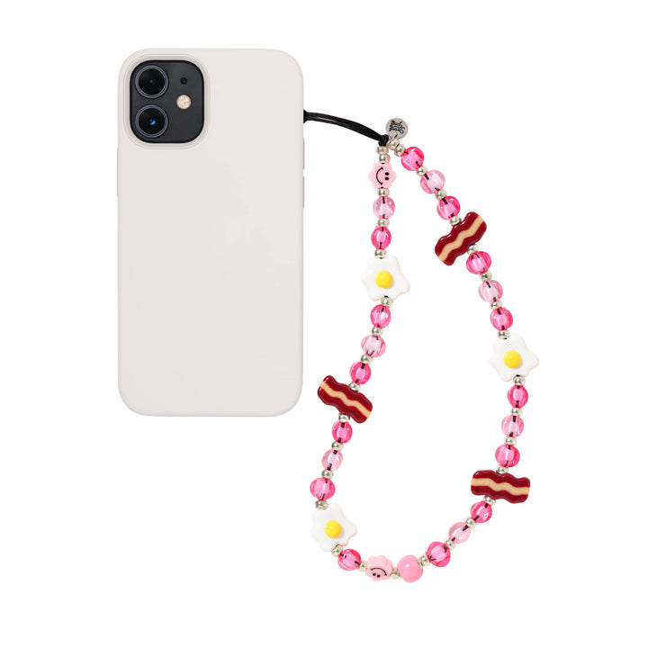 String Ting London Wakey Wakey Eggs and Bakey Wristlet Phone Strap