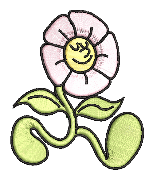 Walking Flower Embroidered Sticker - String Ting London