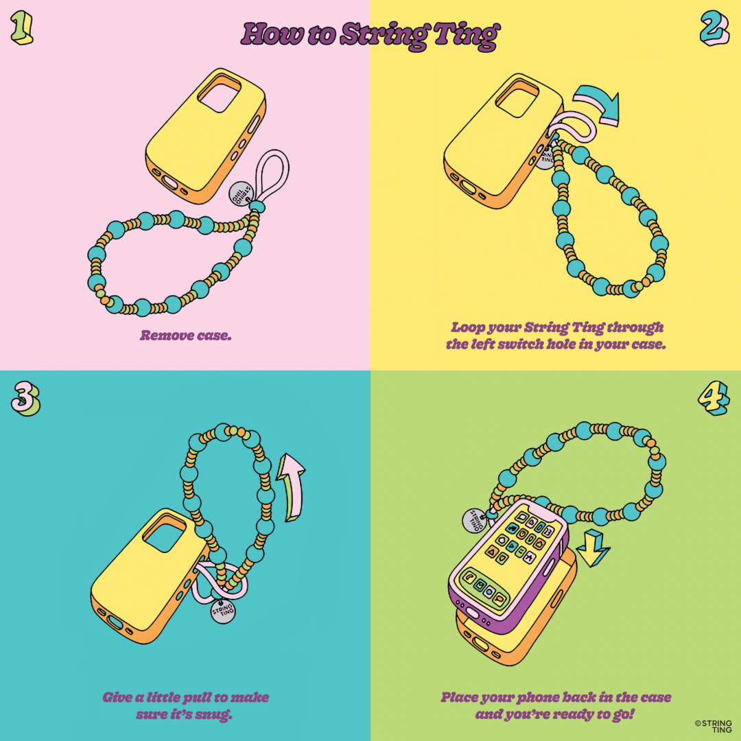 String Ting London Wild Wild West Wristlet Phone Strap