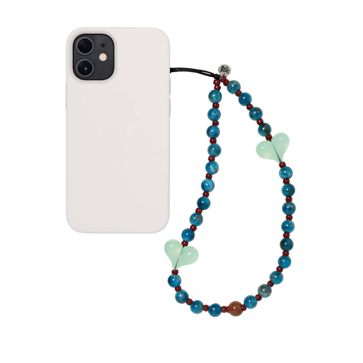 String Ting London Wristlet Phone Strap Aura Stone Apatite Wristlet Phone Strap