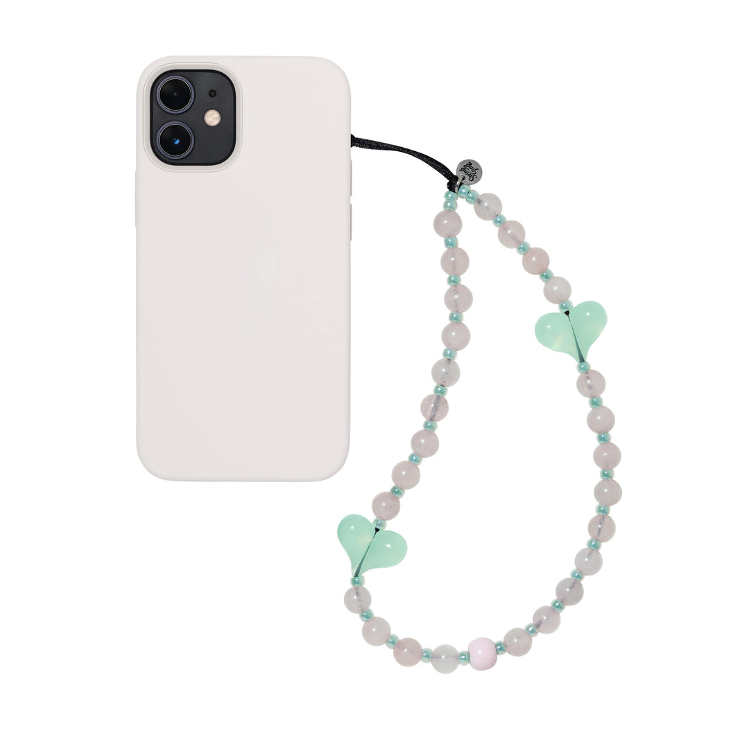 String Ting London Wristlet Phone Strap Aura Stone Rose Quartz Wristlet Phone Strap