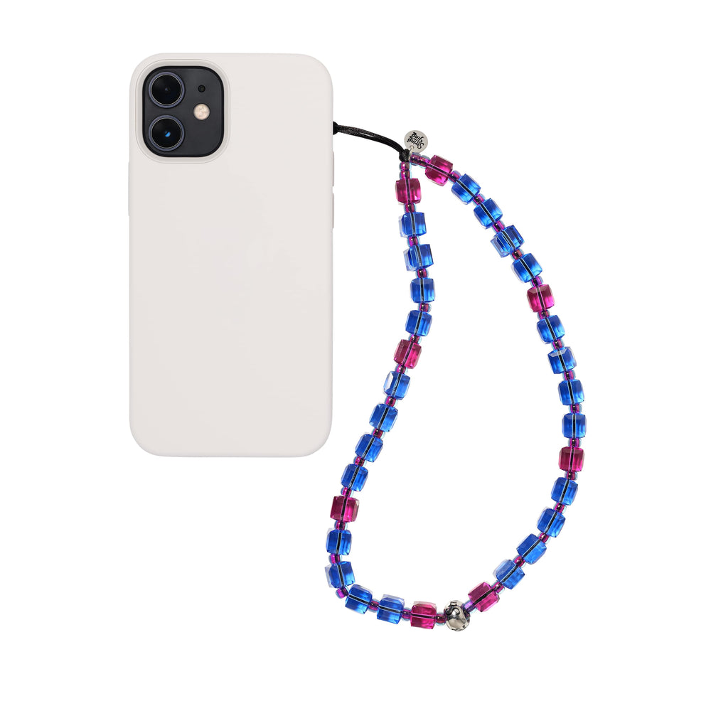 String Ting London Wristlet Phone Strap Blue Rasberry Drip Crystal Wristlet Phone Strap