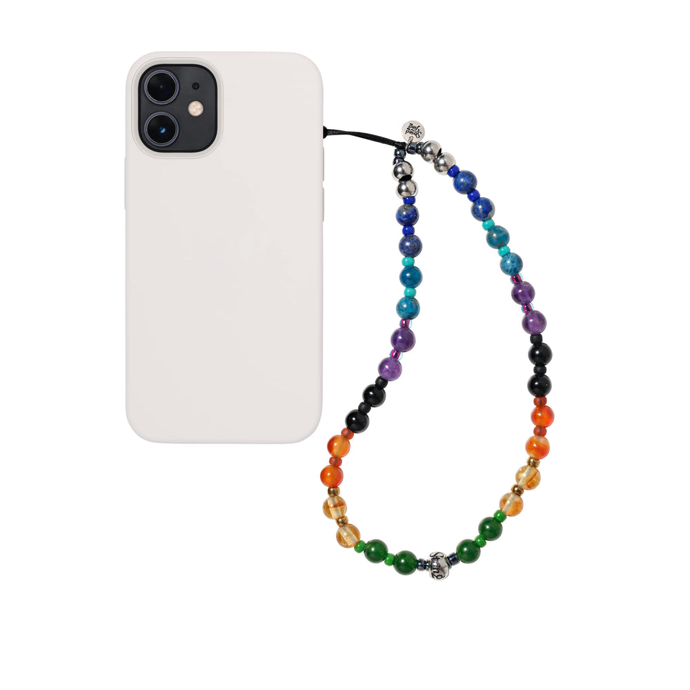 String Ting London Wristlet Phone Strap Chakra Wish Beads Wristlet Phone Strap