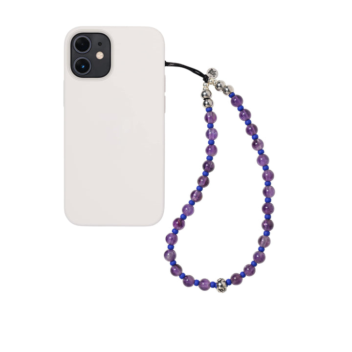 String Ting London Wristlet Phone Strap Dreamweaver Amethyst Wish Beads Wristlet Phone Strap