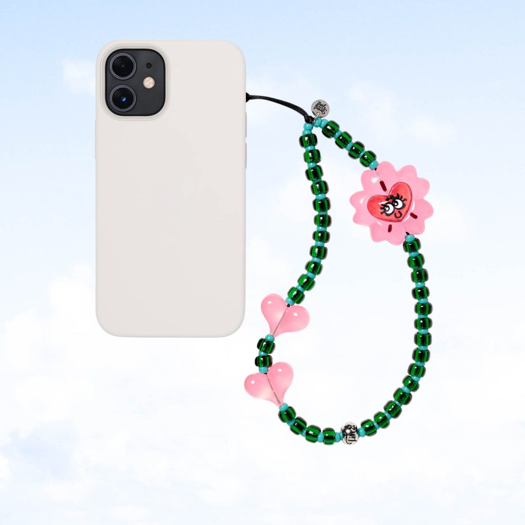 String Ting London Wristlet Phone Strap Evergreen Sakura Wristlet Phone Strap