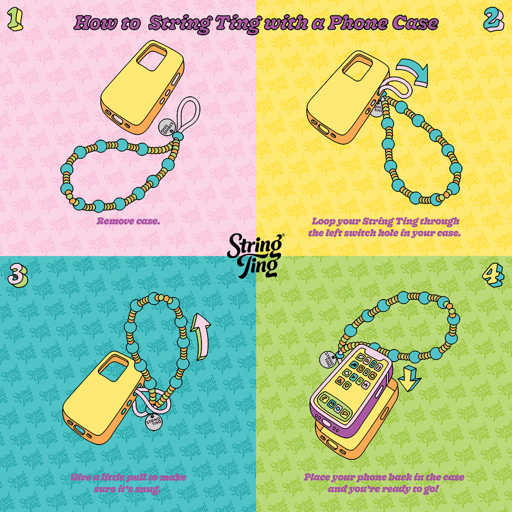 String Ting London Wristlet Phone Strap Love in the Clouds Ducky Wristlet Phone Strap