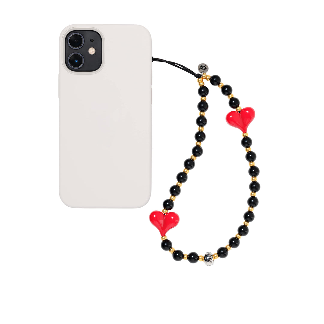 String Ting London Wristlet Phone Strap Lucky Heart Wristlet Phone Strap