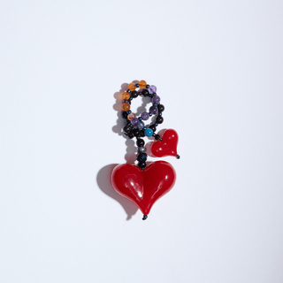 Two of Hearts Bag Charm - Long Drop - String Ting London