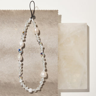 Venus Pearl Trap Wristlet Phone Strap - String Ting London
