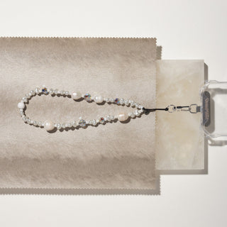 Venus Pearl Trap Wristlet Phone Strap - String Ting London